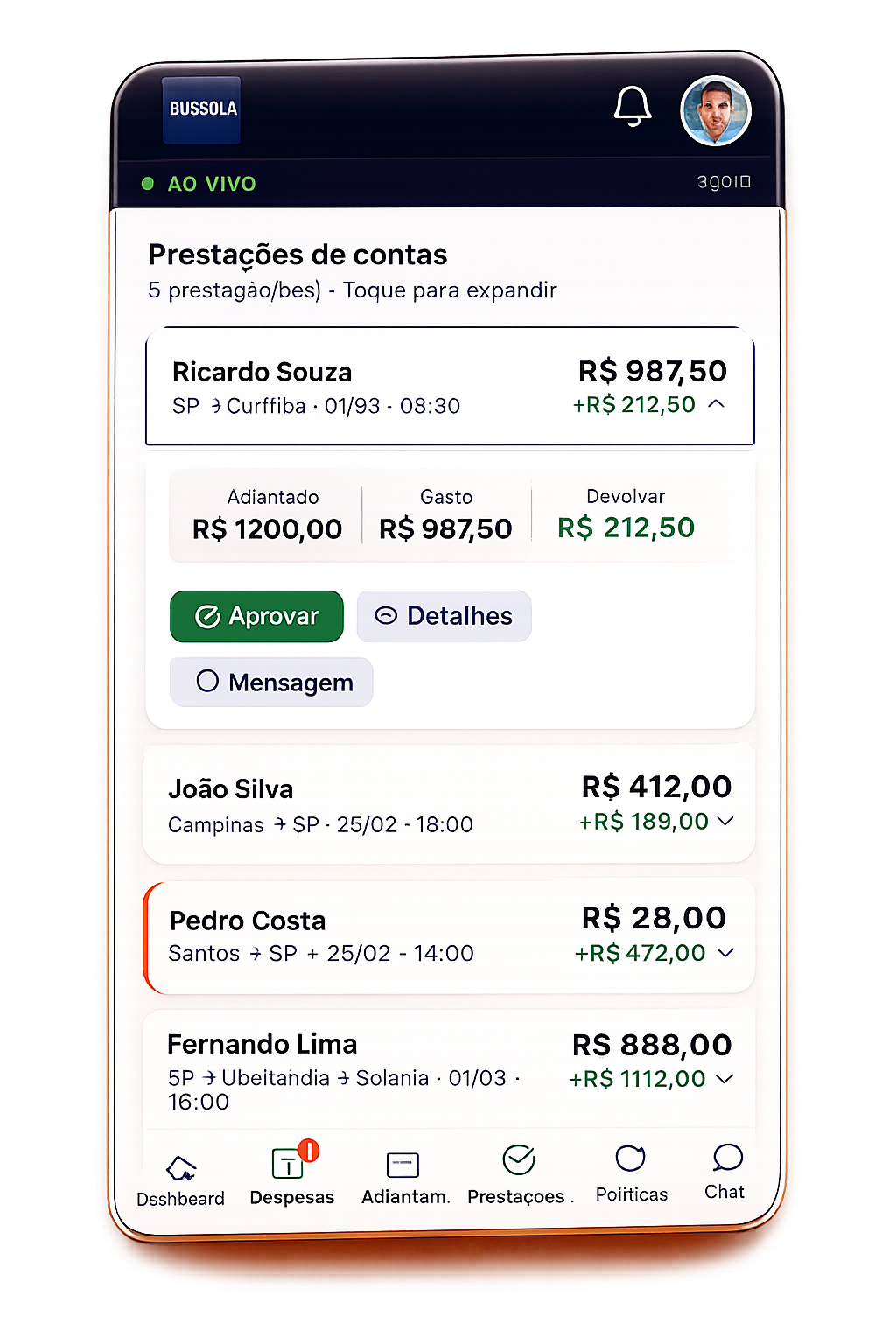 Evidências e Comprovação