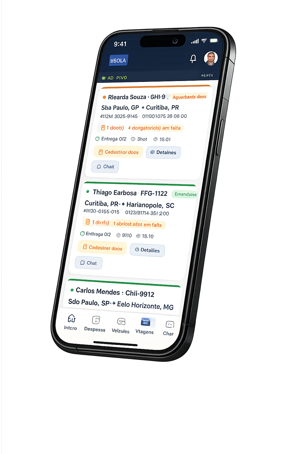 Preview do perfil Operações