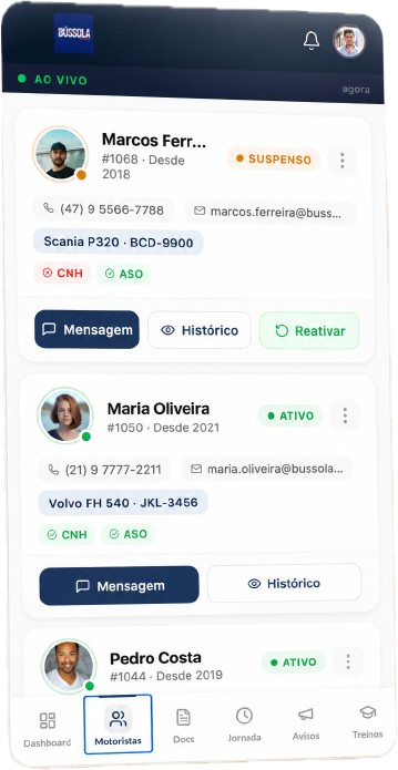 Cadastro de Motoristas
